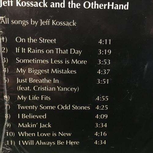 CD - Jeff Kossack and the OtherHand - Less is the New Black (New Sealed)