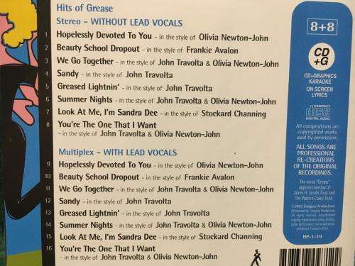 CD - House Party Karaoke - Hits of Grease
