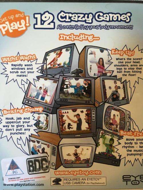 PS2 - Eyetoy Camera  + 3 games & Eyetoy Chat lite
