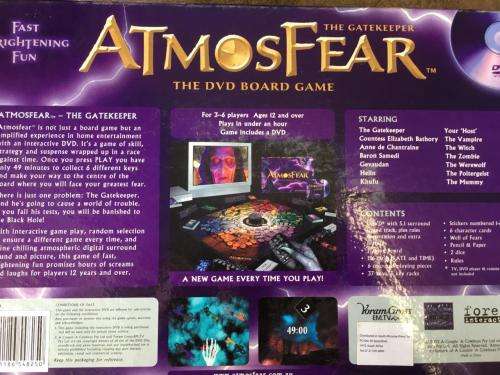 Atmosfear the dvd Board Game - 2003 Forest Interactive (very collectable)