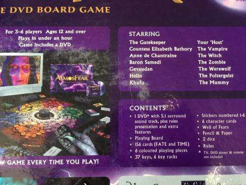 Atmosfear the dvd Board Game - 2003 Forest Interactive (very collectable)