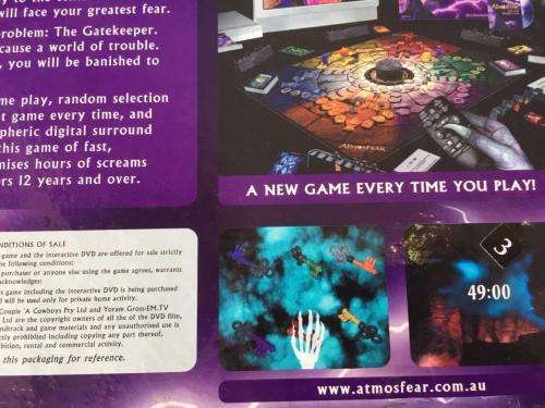 Atmosfear the dvd Board Game - 2003 Forest Interactive (very collectable)
