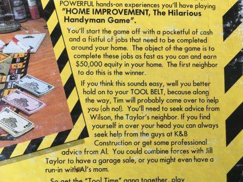 Home Improvement Tim Allen The Hilarious Handyman Board Game Northern Games 1995