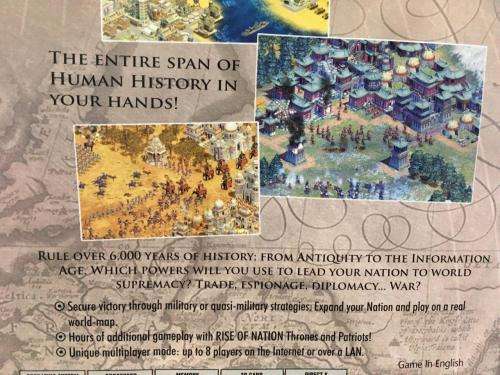 PC - Rise of Nations + Thrones and Patriots add on - Gold edition