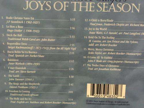 CD - The Lakeside Singers - Joys Of The Season