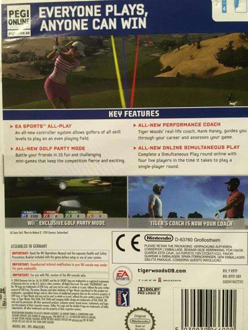 Wii - Tiger Woods PGA Tour 09 All Play