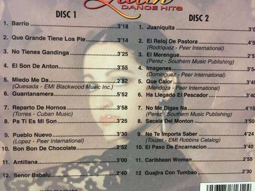 CD - Latin Dance Hits (2cd)