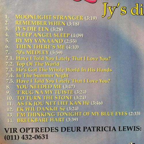 CD - Patricia Lewis - Jy's Die Een