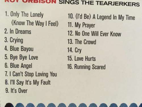 CD - Roy Orbison - Sings The Tearjerkers