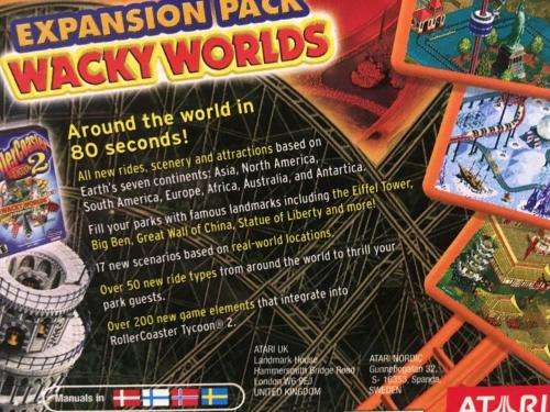 PC - Roller Coaster Tycoon 2 + Wacky Worlds Expansion Pack Double Game Pack