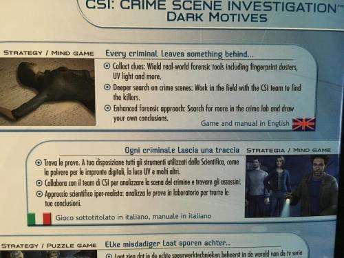 PC - CSI: Crime Scene Investigation - Dark Motives
