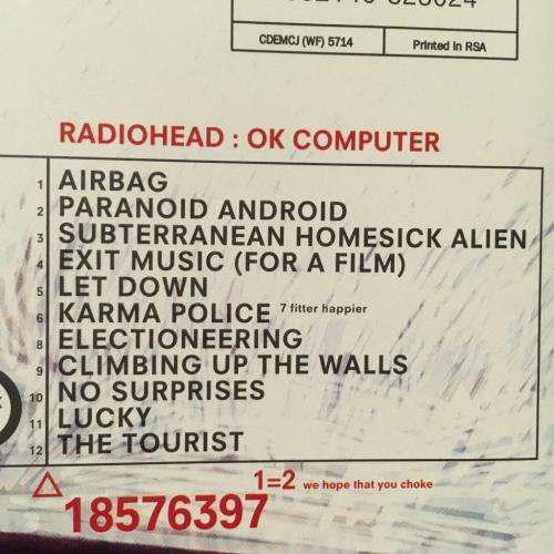 CD - Radiohead - OK Computer - CDEMCJ (WF) 5714