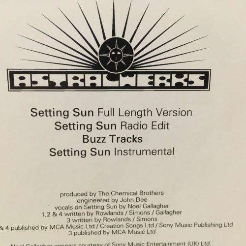 CD - The Chemical Brothers - Setting Sun