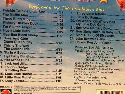 CD - Twinkle Twinkle Little Star - Performed By The Countdown Kids