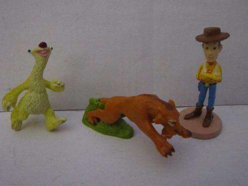 Disney Pixar Characters x 3 Rubber +- 5cm