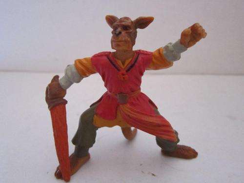 Teenage Mutant Ninja Turtle Shredder Red/ orange sword Hard Rubber +-6cm tall