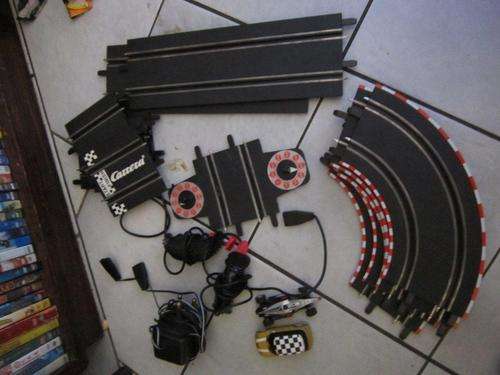 Carrera-Go 1:43 Scale Job Lot of Tracks PSU and Controllers +2 scrapyard cars