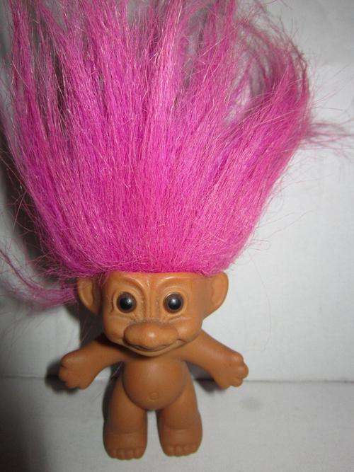 Russ Troll Naked bright pink hair +-9cm