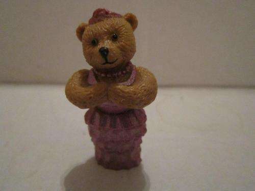 Small Hard Rubber Teddy in ballerina outfit +-5.5cm from 1995