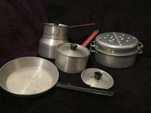 Vintage Aluminium Pots and Pans kitchen set