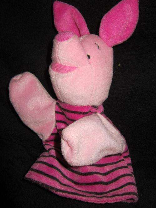 Winnie the Poohs Piglett Hand Puppet would fot a Adult hand - Woolworths