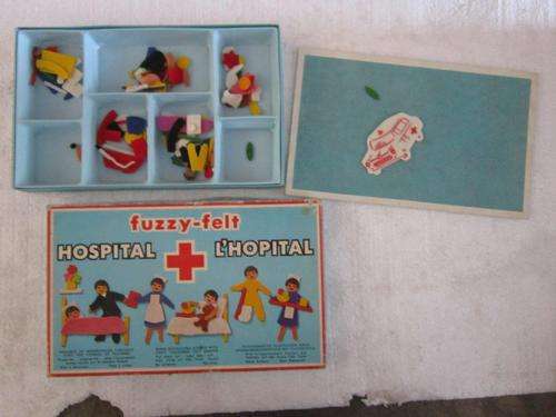 Vintage Fuzzy Felt Hospital - Made in England