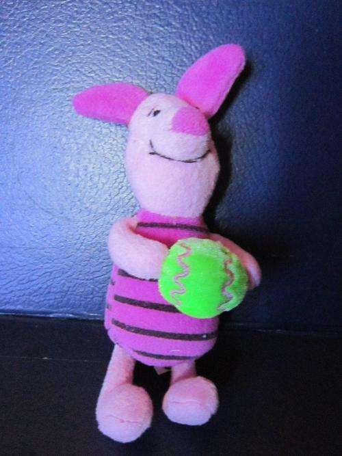Winnie the Pooh's Piglet - holding A Present- Woolworths +-13cm