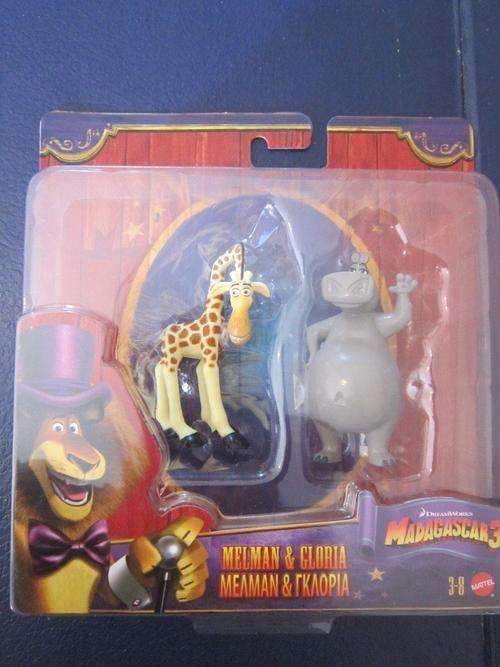 Melman & Gloria - Madagascar 3 - Mattel +-7cm (new)