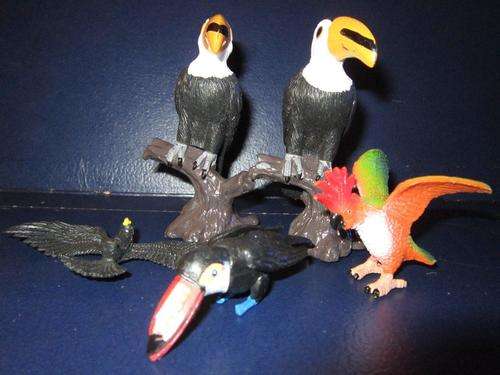 Job Lot Birds rubber and plastic x 5