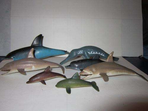 Job Lot Dolphins  rubber and plastic x 7