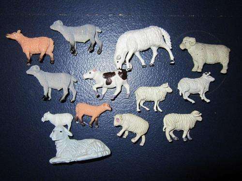 Job Lot Sheep rubber and plastic x 13