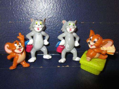 4x Tom and Jerry - Hard Plastic 3cm - 5cm