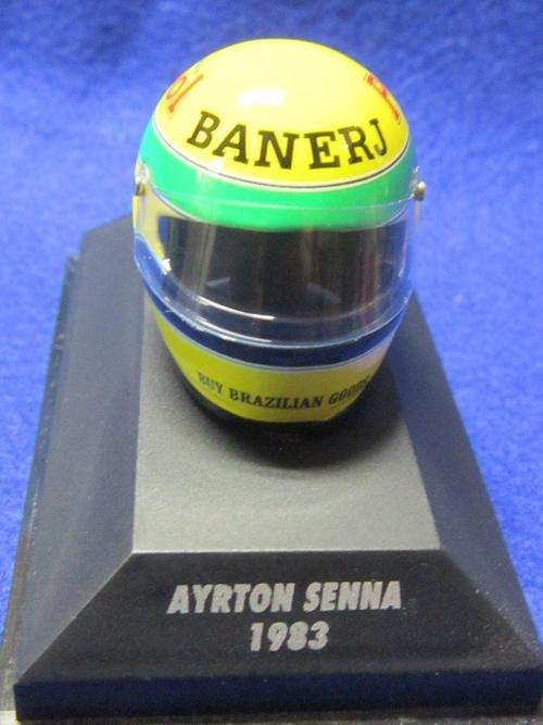 Mini Champs - Miniature Ayrton Senna Replica Helmet 1983 - 1:8 Scale