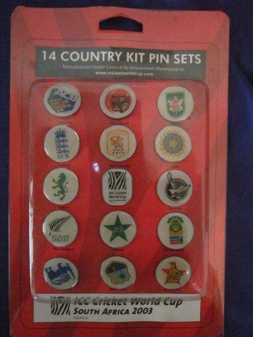 ICC Cricket World Cup 2003 14 Country Pin Sets - Official Product