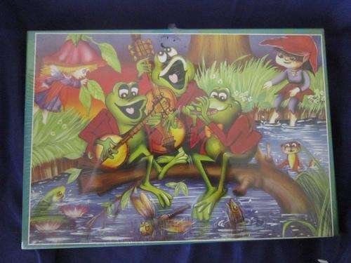 Froggy Band 204x292mm fully interlocking puzzle pieces
