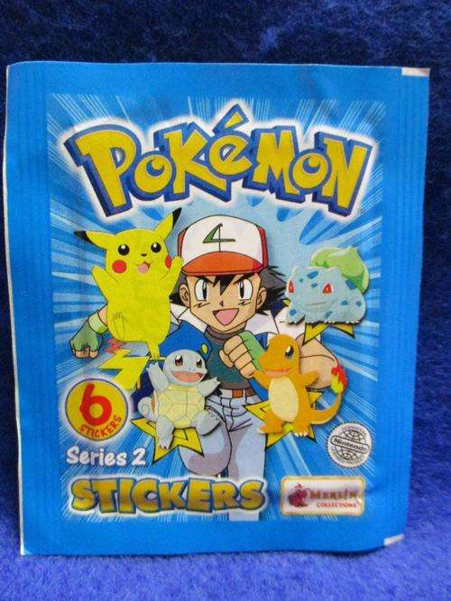 Pokemon Packet of 6 Stickers Series 2 Topps Merlin Collections