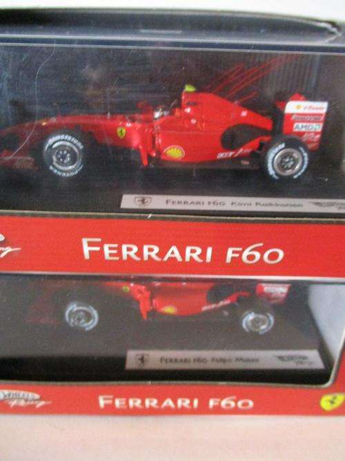 Hotwheels Racing - Pair of Ferrari`s F60 Felipe Massa & Kimi Raikkonen - 1:43 Scale