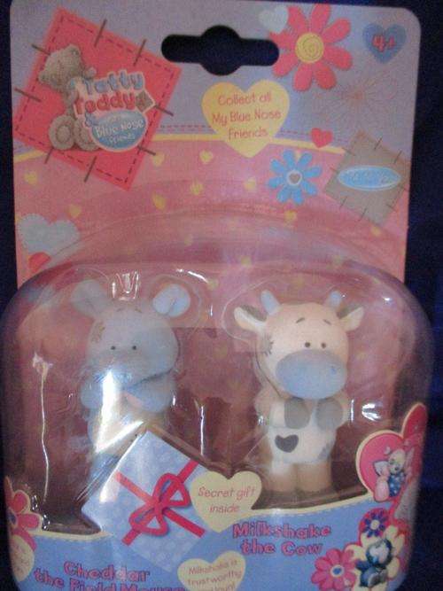 Tatty Teddy - Cheddar the Field Mouse & Milkshake the Cow - My blue nose friends series -