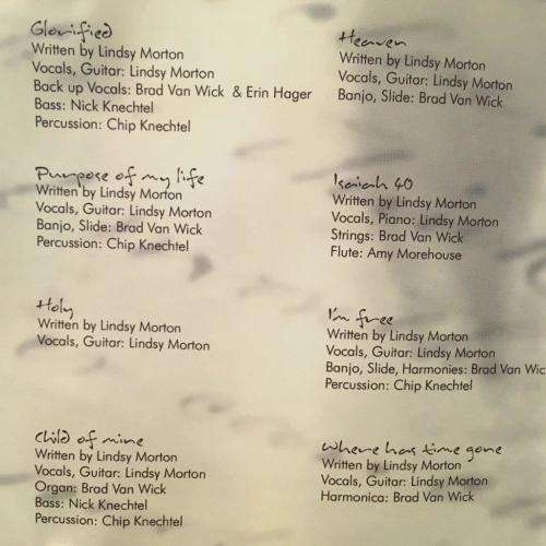 CD - Lindsy Morton - Writing`s Of A Glove