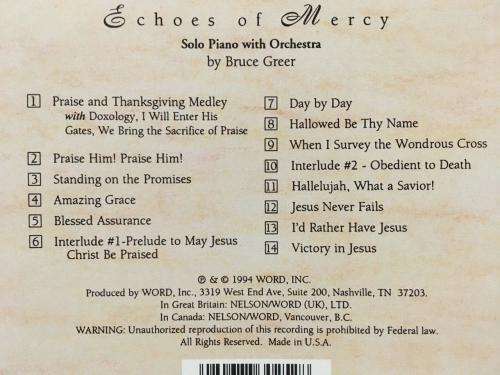 CD - Echoes of Mercy