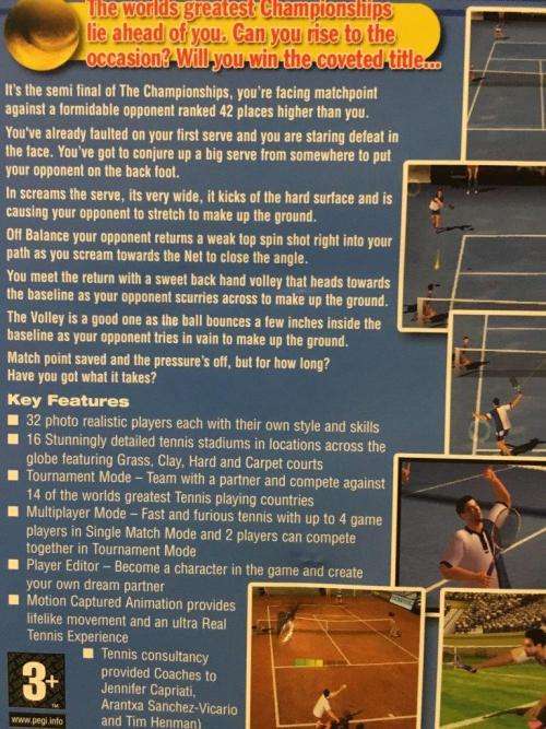 PS2 - Perfect Ace - Pro Tournament Tennis