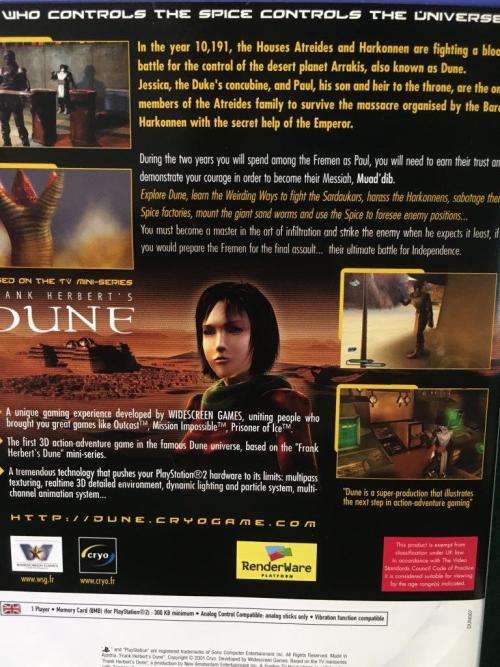 PS2 - Frank Herbert`s Dune