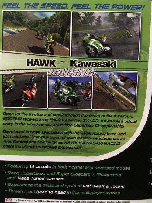PS2 - Hawk Kawasaki Racing