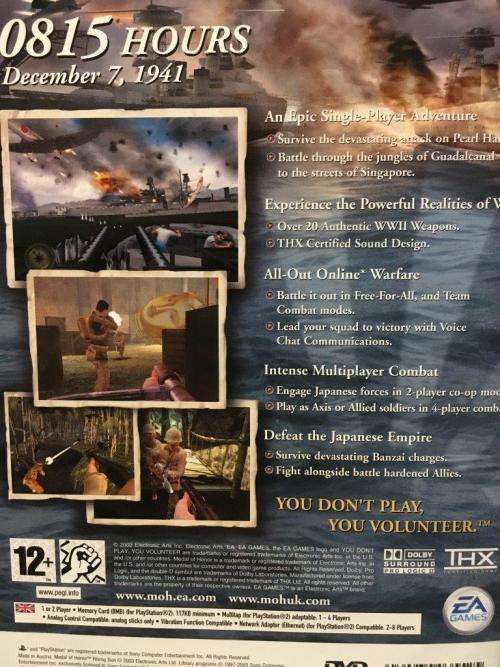 PS2 - Medal of Honor - Rising Sun