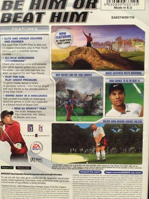 Xbox - Tiger Woods PGA Tour 2003
