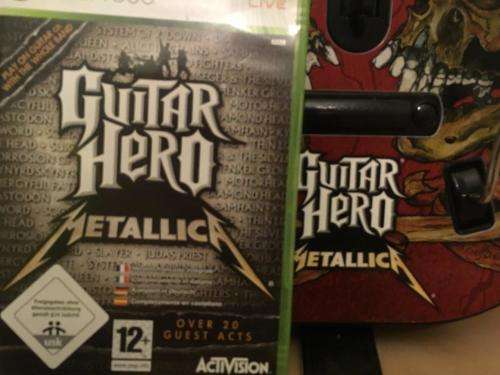 Xbox 360 - Metallica Guitar Hero Wirless Guitar + Guitar Hero Metallica Game