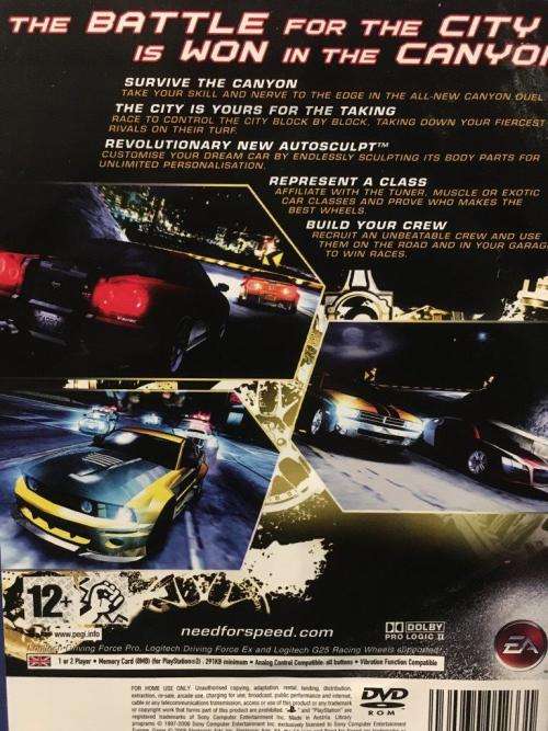 PS2 - Need for Speed Carbon