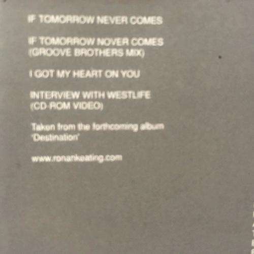CD - Ronan Keating - If Tomorrow Never Comes (single)