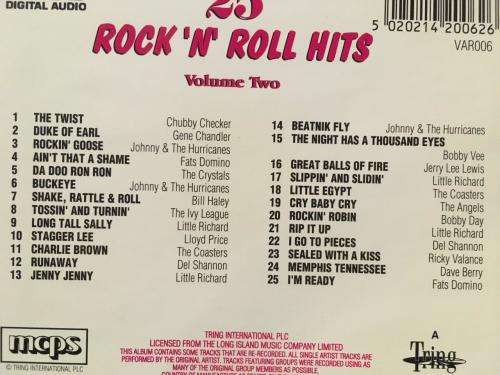 CD - 25 Rock `n` Roll Hits Volume 2