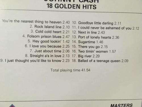 CD - Johnny Cash - 18 Golden Hits